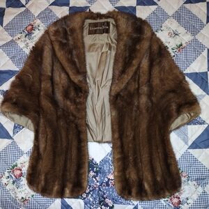 Luxurious Brown Fur Shawl